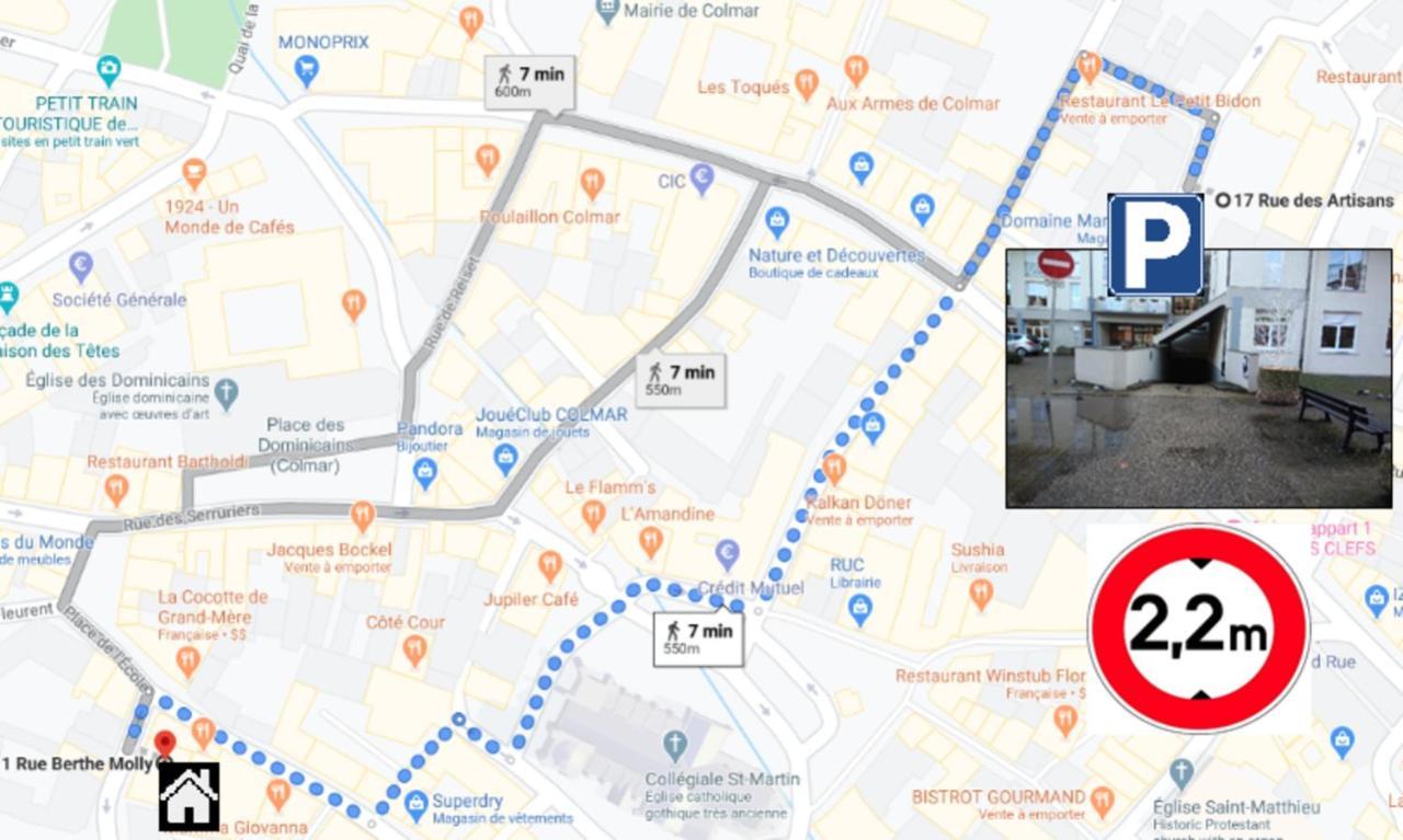דירות Aux Bijoux De Colmar - Le Saphir - 1 Parking Gratuit מראה חיצוני תמונה